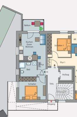 Grundriss C15 - Erdgeschoss