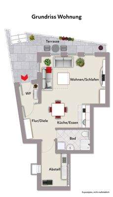 Grundriss Wohnung-Wohnbeispiel-ohne Maßstab