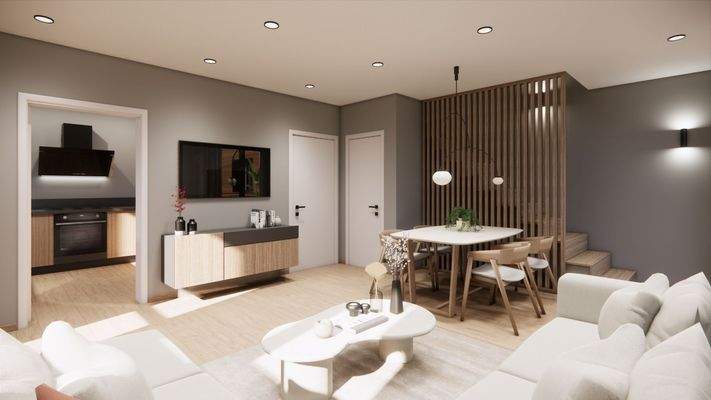 Wohn- / Essbereich - 1. OG - Visualisierung, Abweichungen möglich!