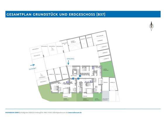 Gesamtplan Grundstück und Erdgeschoss [B37]