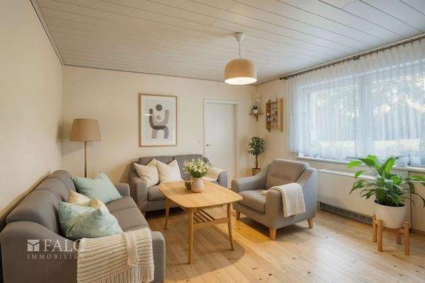 Wohnzimmer - Gestaltungsvorschlag(KI generiert)