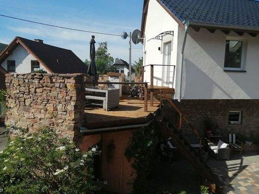 Terrasse Ferienwohnung Links