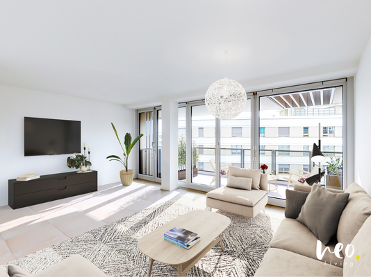 Lichtdurchfluteter Wohnbereich