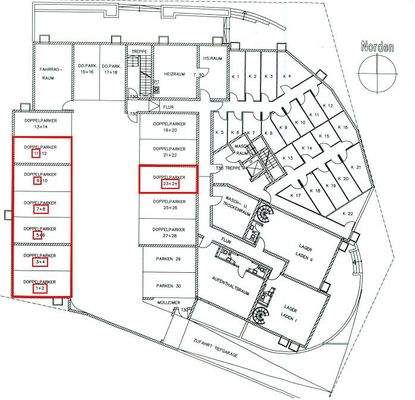 Grundriss Tiefgarage