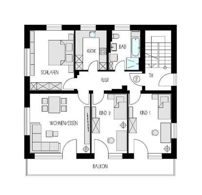 Grundriss 4-Zi.-Wohnung