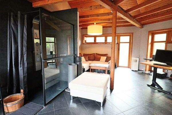 Schlafzimmer-Wellness mit Dusche