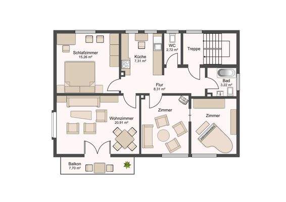 Grundriss Obergeschoss