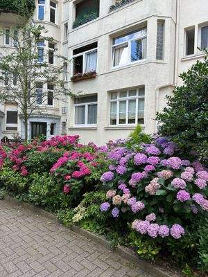 Blühender Innenhof 