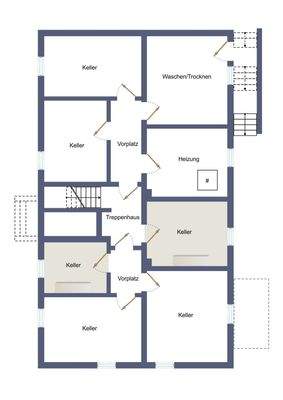 unverbindlicher Grundriss Keller 2D