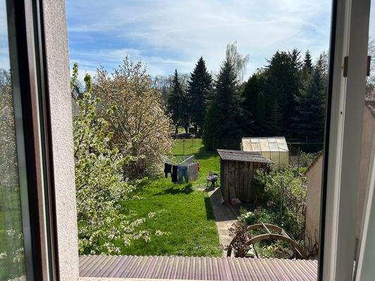 Blick auf Grundstück