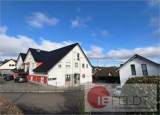 Seitenansicht vom Südring auf die Wohnung