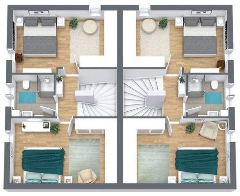 Obergeschoss Beispiel - nicht maßstabgetreu