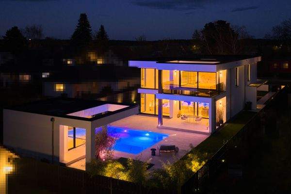 Luftaufnahme bei Nacht