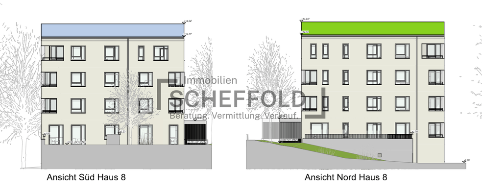 Ansicht Süd und Nord Haus 8