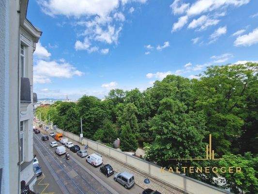 Aussicht von der Loggia aus auf den Stephansdom