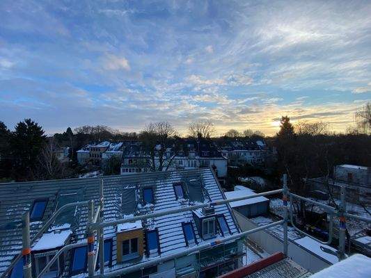 Winterlicher Sonnenuntergang