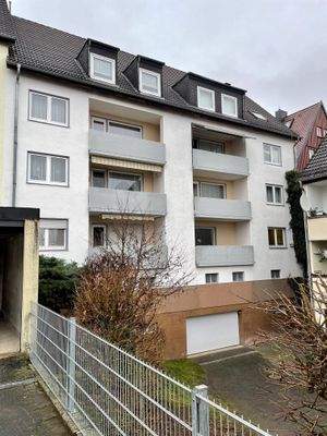 Ansicht von hinten mit Balkonen