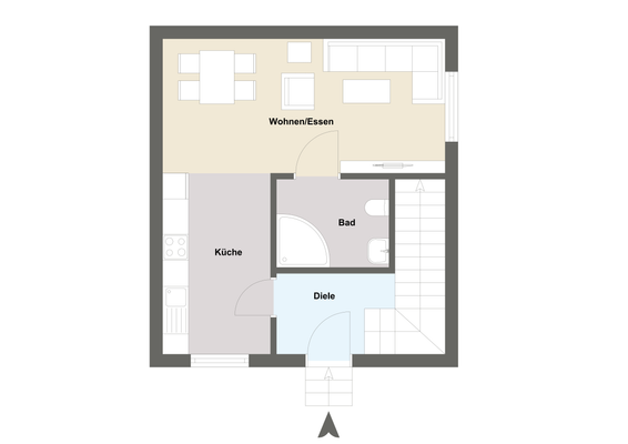 Grundriss EG kleines Haus