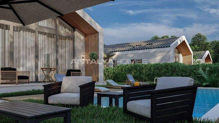 3-Bedroom Detached Houses with Pool in Mugla Seydikemer