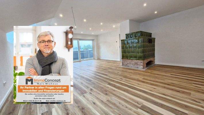 Dachgeschoß mit Kachelofen