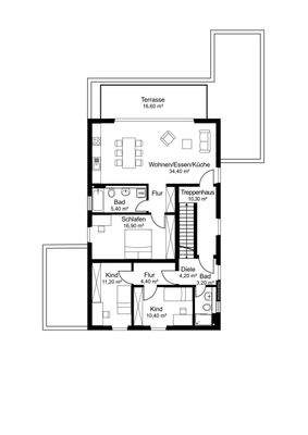 Obergeschoss Wohnung 2 und 3