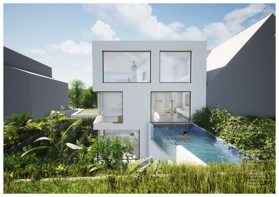 Perspektive Rückansicht Pool