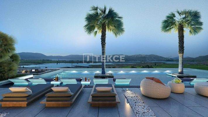 Apartments with Sea View in a Complex in Dörttepe Bodrum