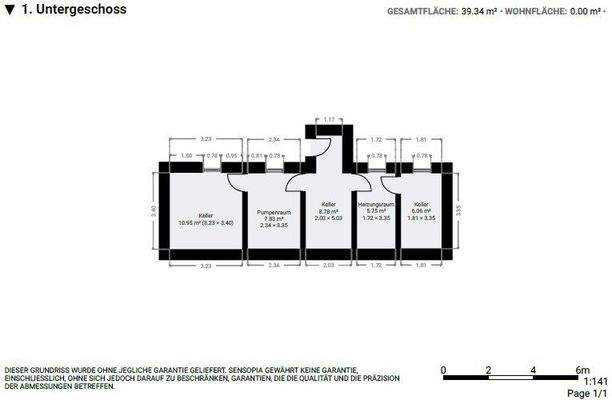 Grundriss Teilkeller