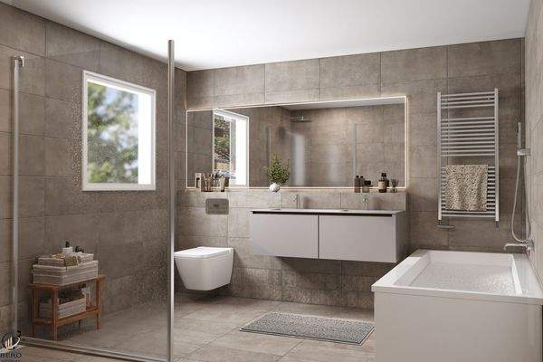 Tageslicht-Bad-Visualisierung