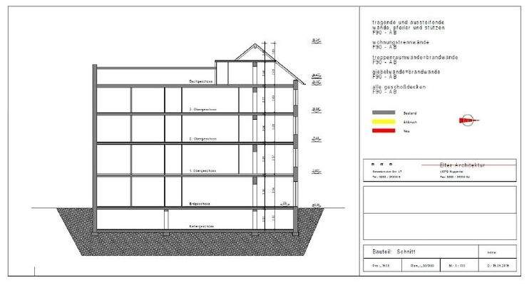 Schnittzeichnung ohne Balkone