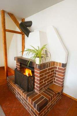 Wohnung im OG - Kamin im Wohnzimmer