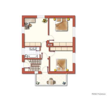 Grundriss Obergeschoss, Bruchstr. 2