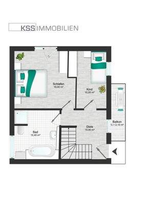 Grundriss 2. Obergeschoss