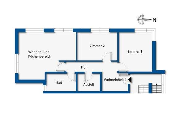 Grundrissskizze Erdgeschoss rechts