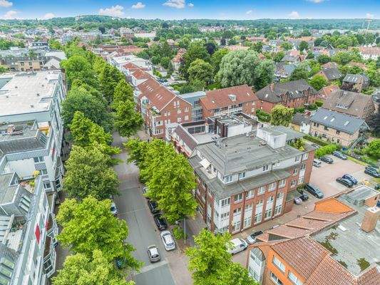 Das Geschäftshaus aus der Vogelperspektive