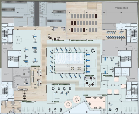 Grundriss 1.OG Fitness