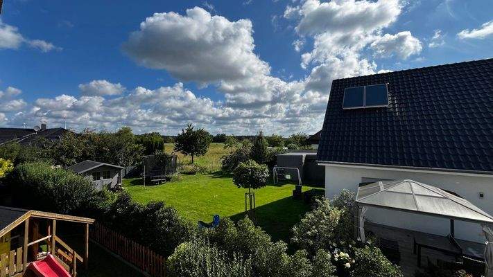 Ausblick auf die Pferdekoppel