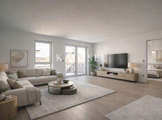 Ein lichtdurchflutetes Wohnzimmer...