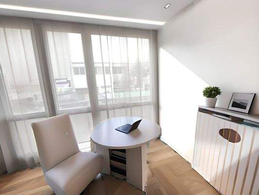 Bild visualisiert - Home Office mit Aussicht