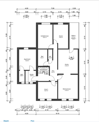 Grundriss 1. Obergeschoss