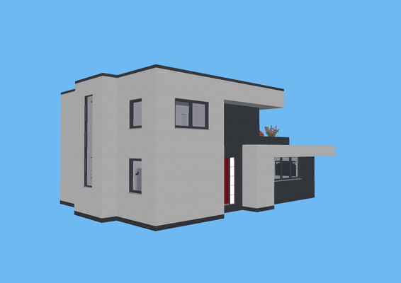 mit einem Langfenster im Treppenhaus