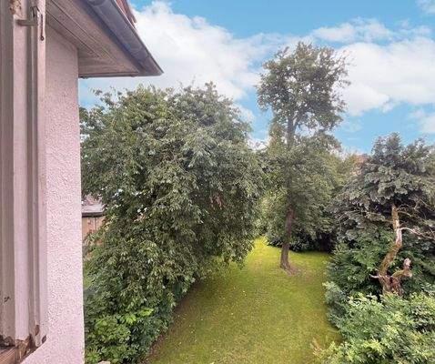 Blick in den Garten vom OG