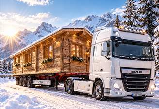 tiny home mit truck KI-Design