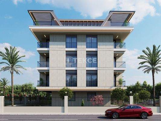 New Apartments for Sale in a Complex with a Pool in Konyaaltı