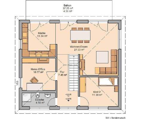 Grundriss Obergeschoss