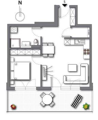 Grundriss W05 (kein Maßstab - Details können abweichen)