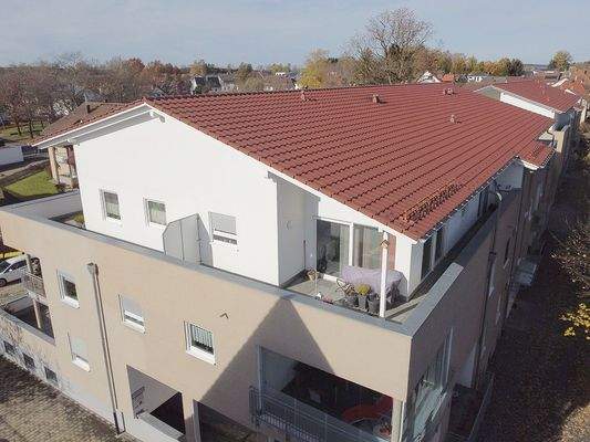 Blick auf die Dachterrasse - rechts -