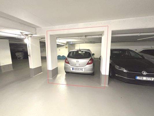 Tiefgarage-Stellplatz - markiert