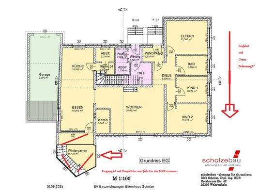 Grundriss Teilungsentwurf
