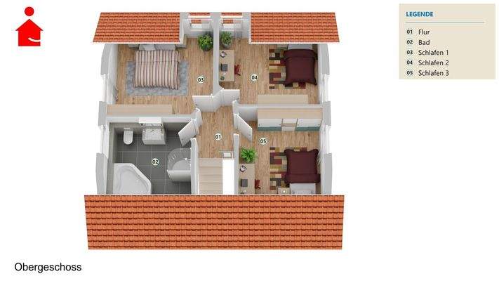 Grundrissvisualisierung DG